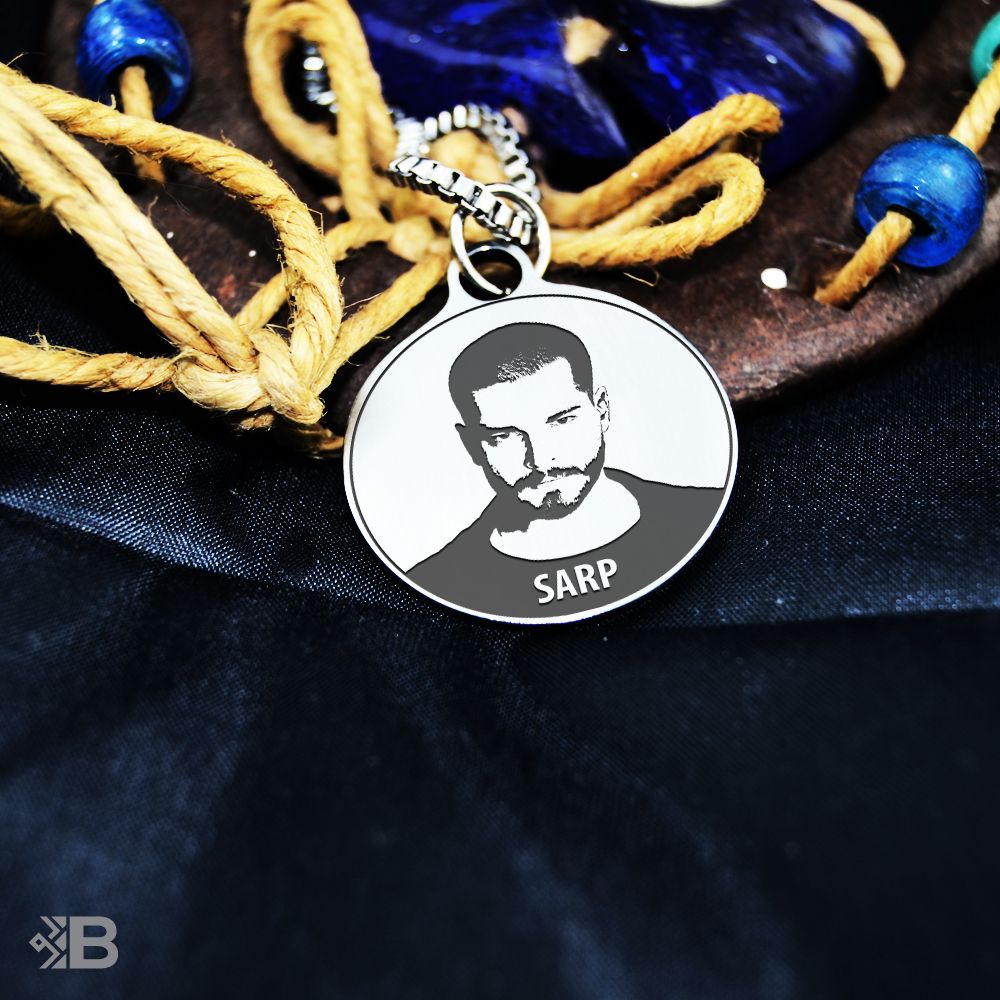 Kişiye Özel Gümüş Hediyelik İçerde Dizisi Sarp Yuvarlak